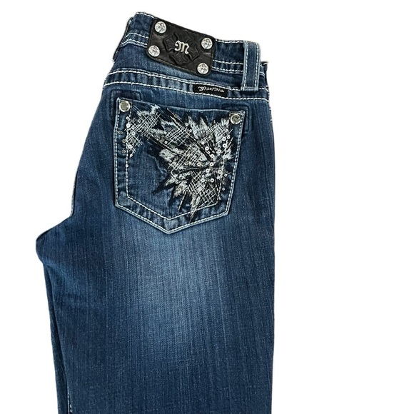 Miss Me Metallic Spiderweb Burst Boot Sz 28 - Picture 3 of 7